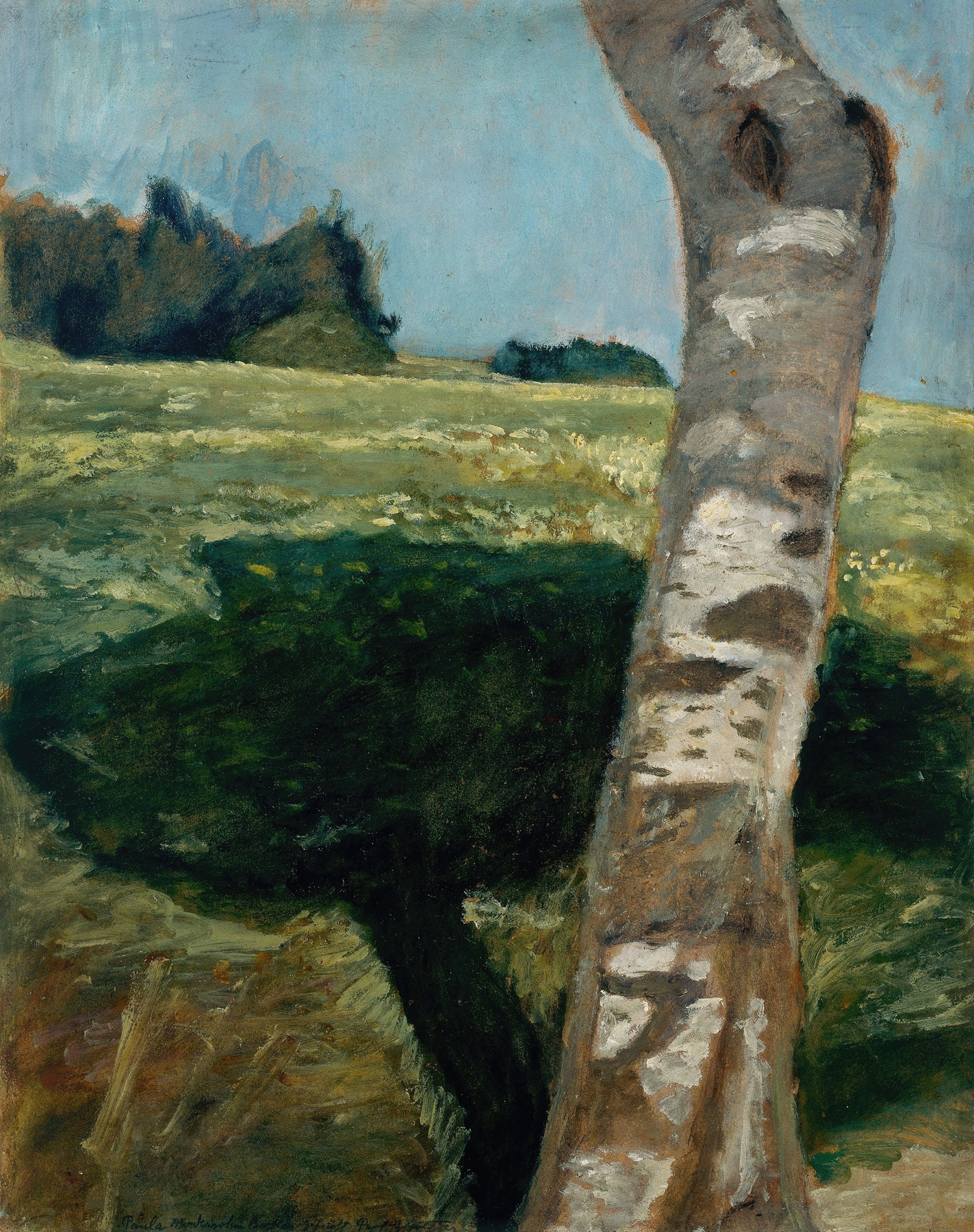 Birch trunk, by Paula Modersohn-Becker, public domain