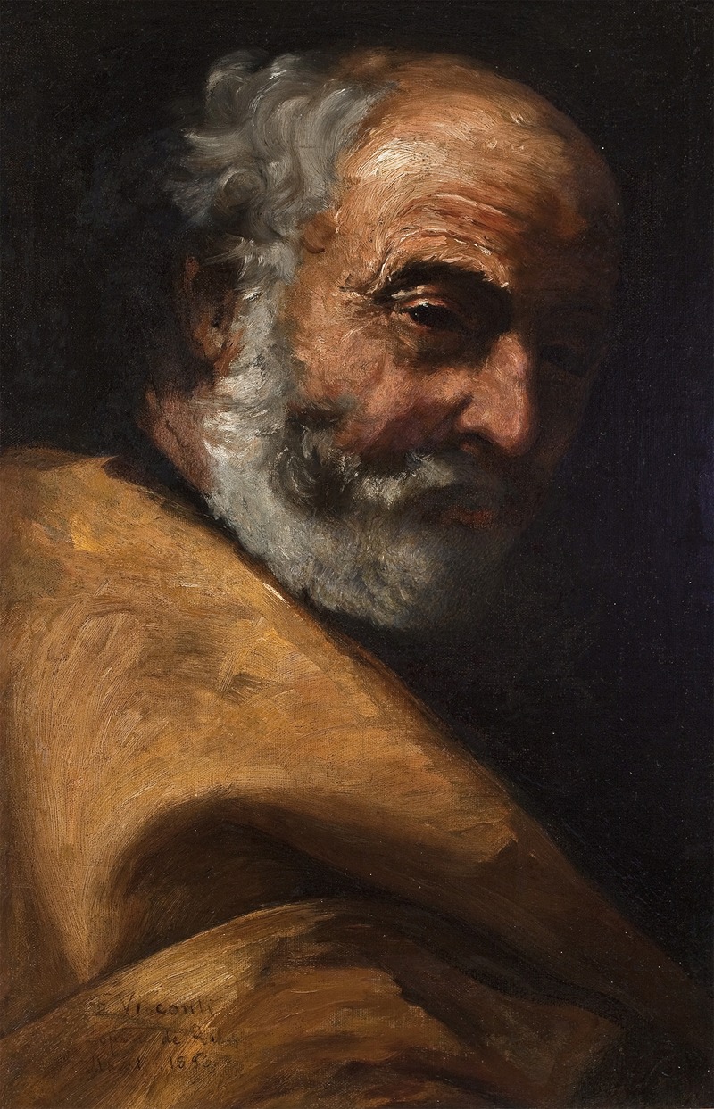 A portrait of an elderly man by Eliseu Visconti.