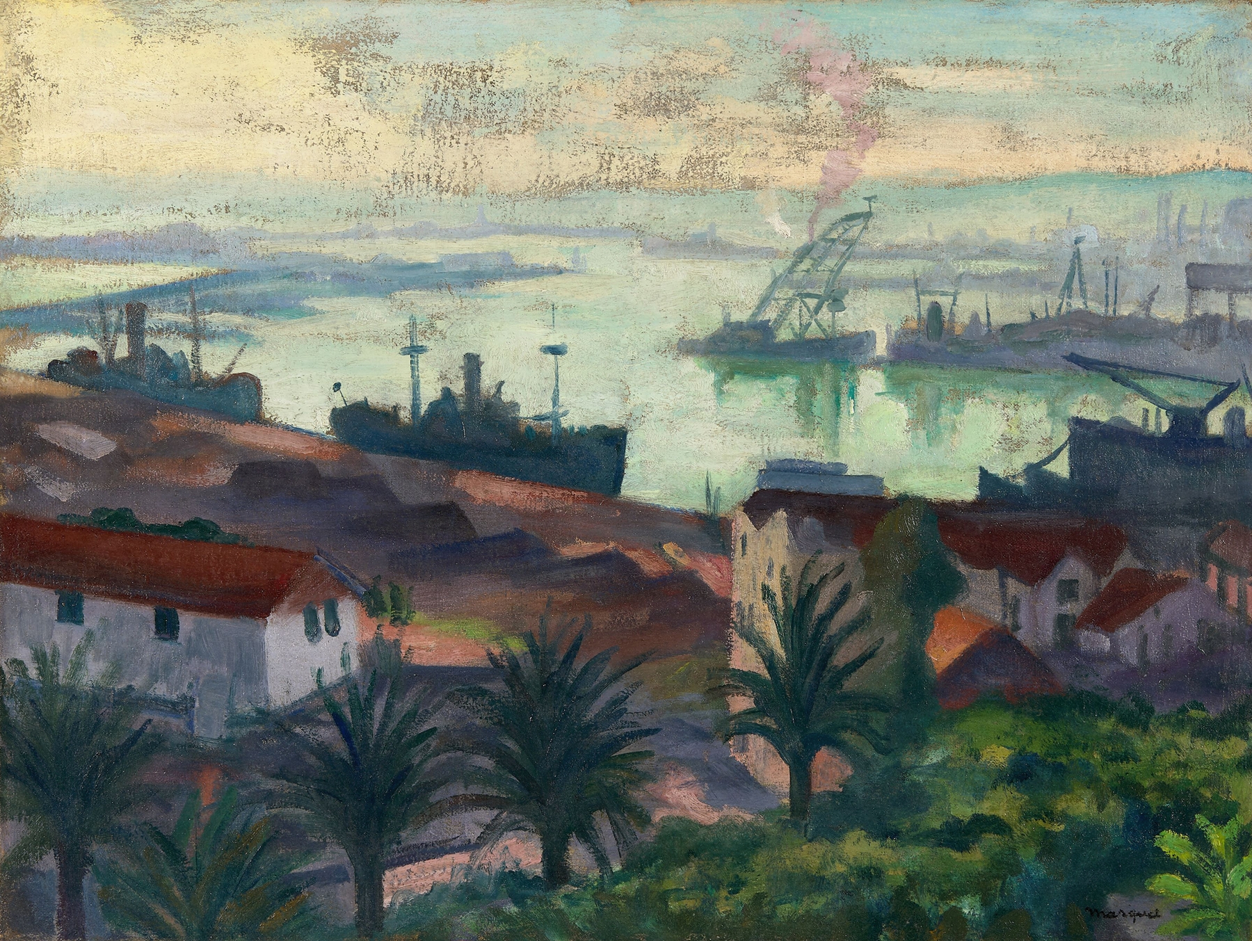 Le port, temps clair, by Albert Marquet, public domain