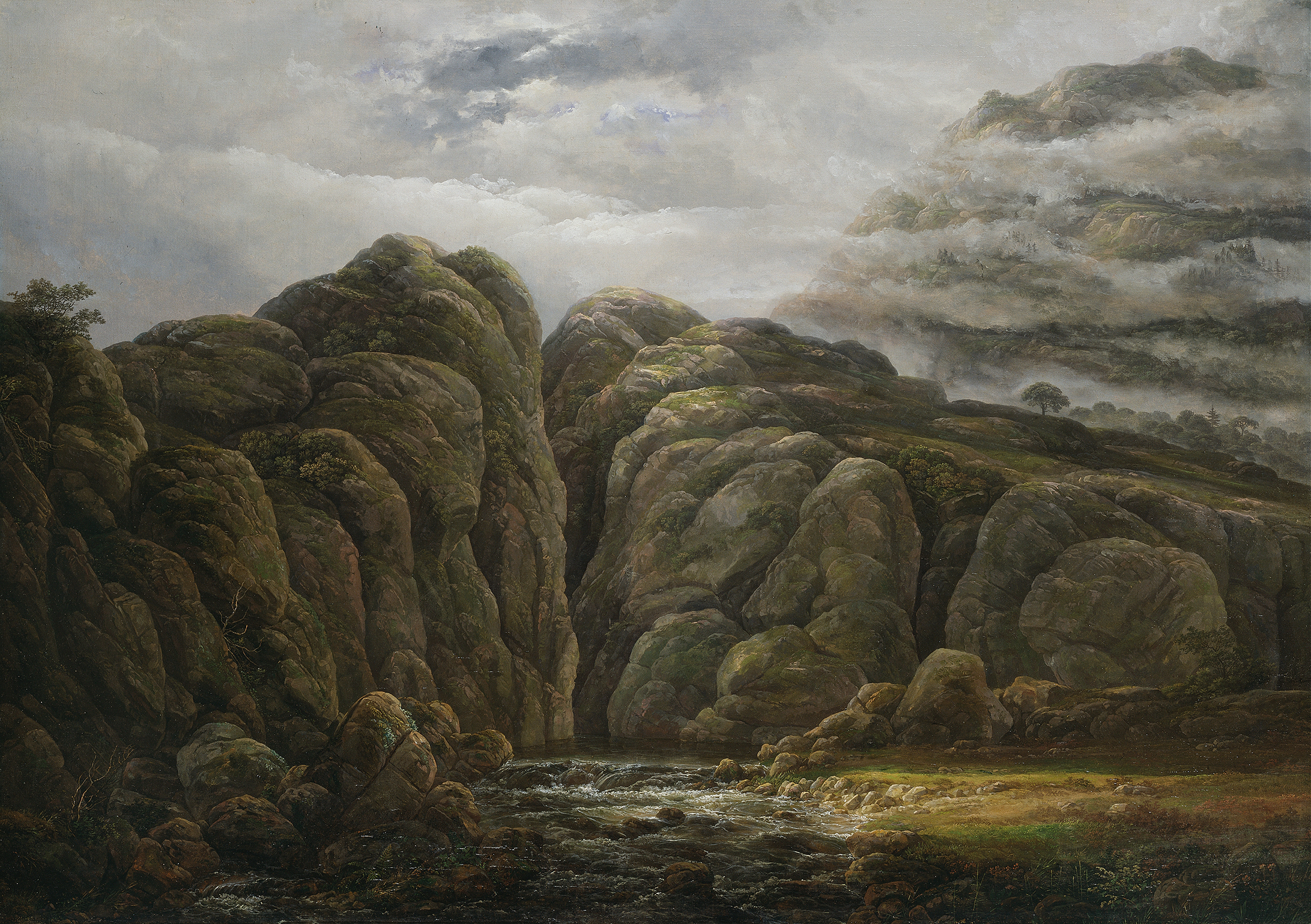 Norwegian Mountain Landscape, by Johan Christian Dahl, public domain