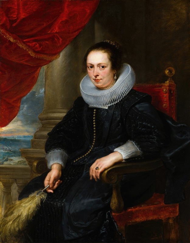 A captivating portrait of a woman, possibly Clara Fourment, by Peter Paul Rubens.