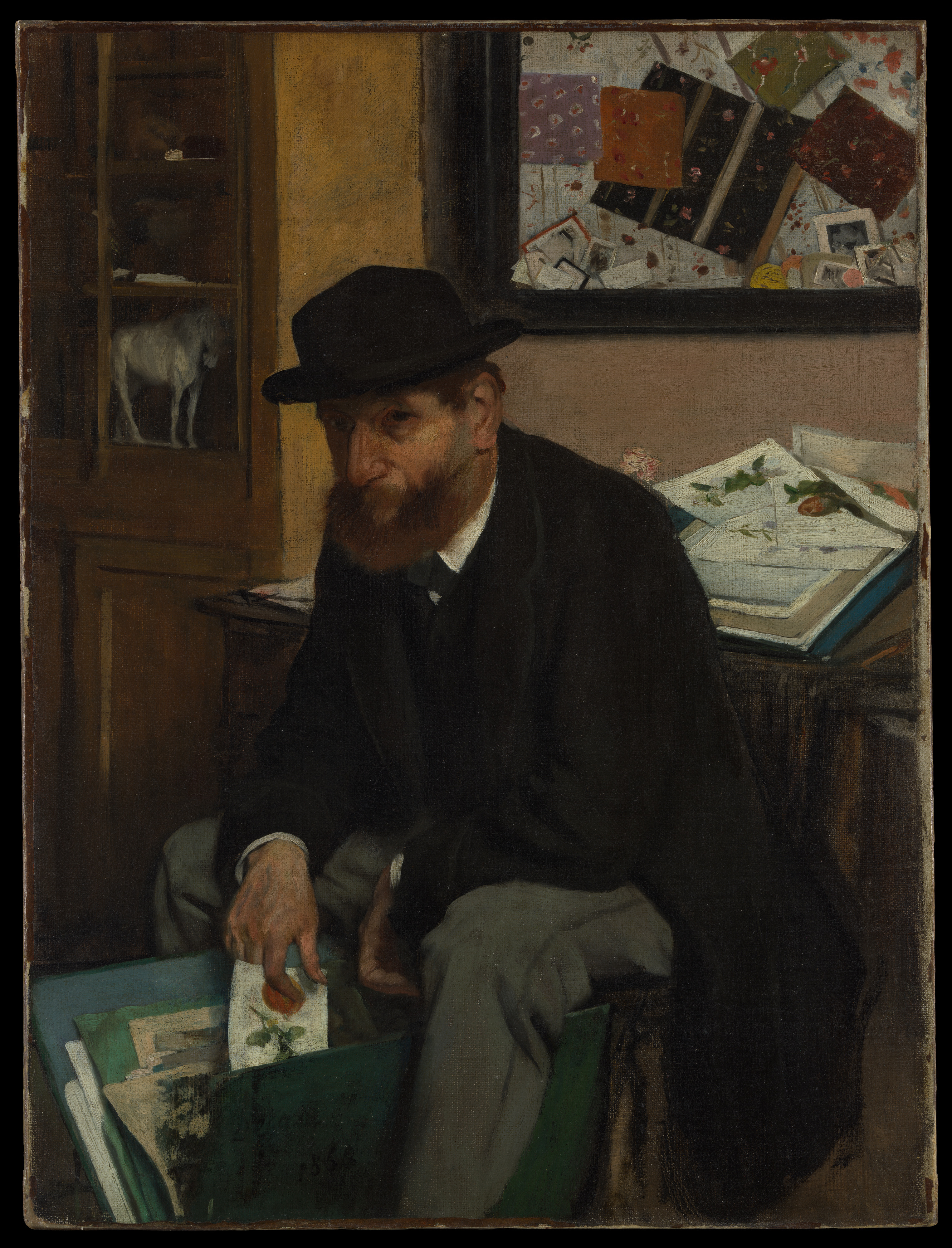 The Collector of Prints, by Edgar Degas, public domain