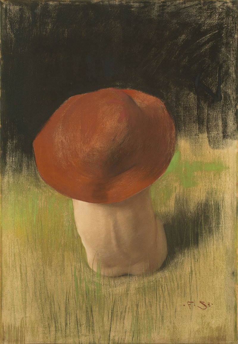 Franz von Stuck's 'The Mushroom' features a surreal depiction of mushrooms in a dreamlike setting.