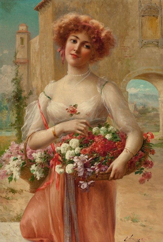 A beautiful still life painting featuring roses in a vase.