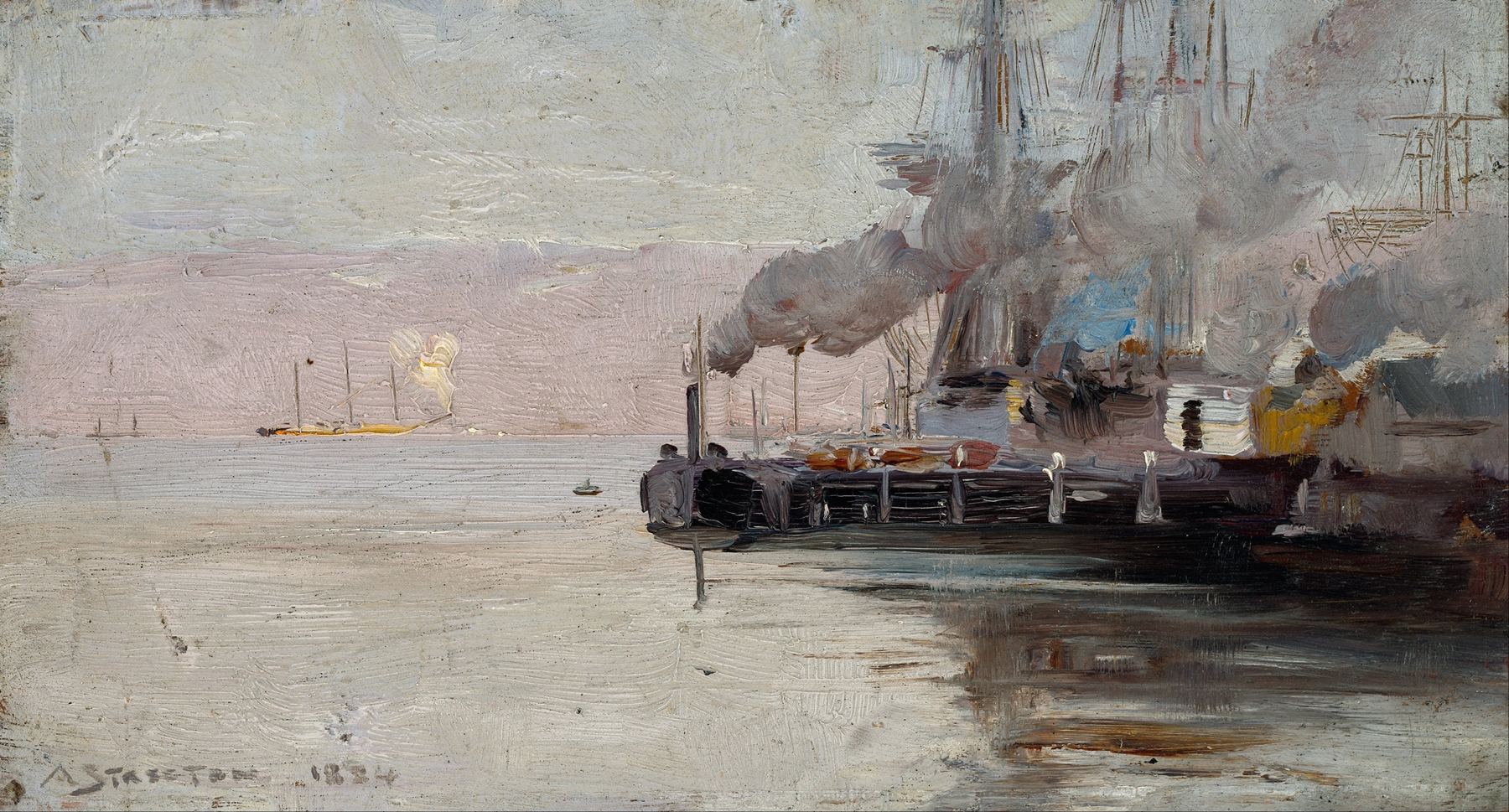 Sandridge, by Arthur Streeton, public domain