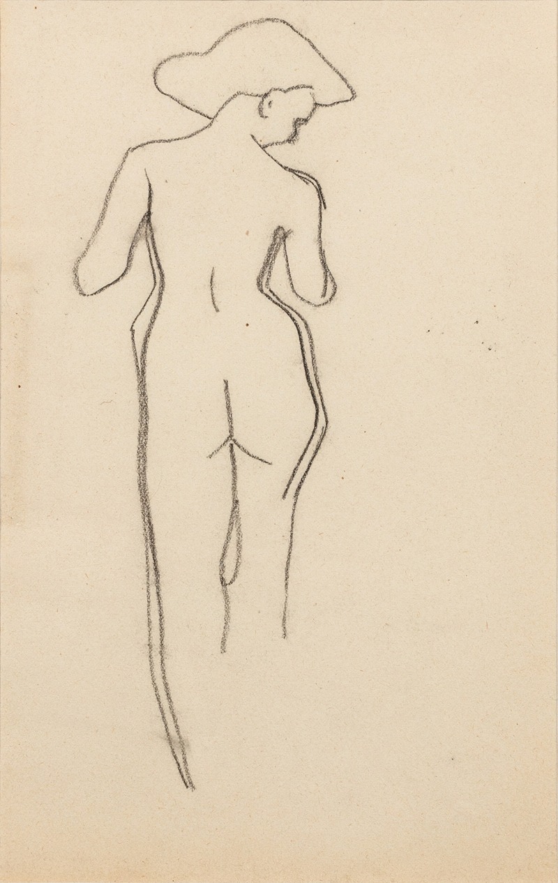 Amedeo Modigliani's 'Esquisse de femme nue de dos' showcases a nude woman from the back.