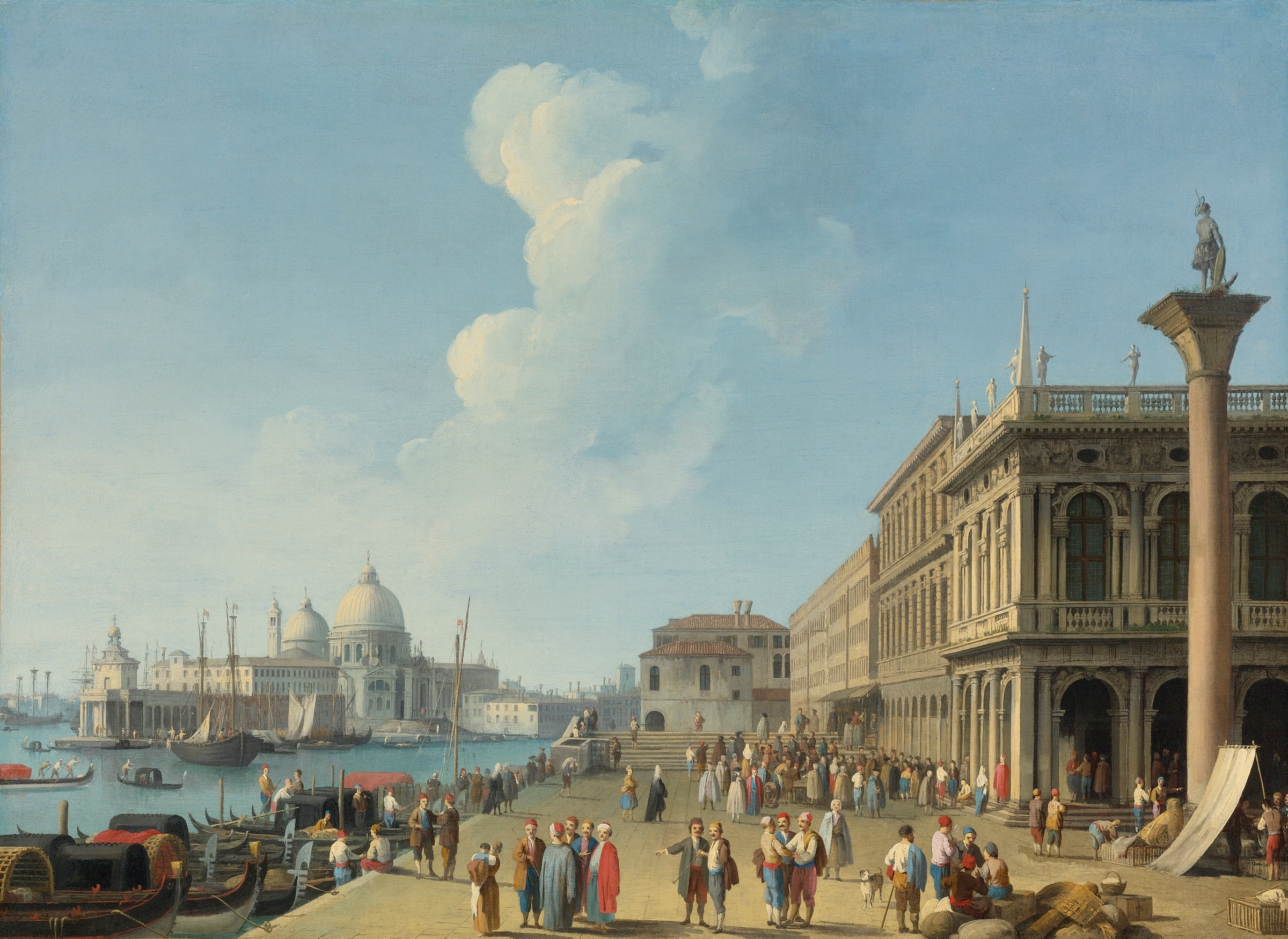 Venice A View From The Piazzetta, oil on canvas by Giovanni Battista Cimaroli