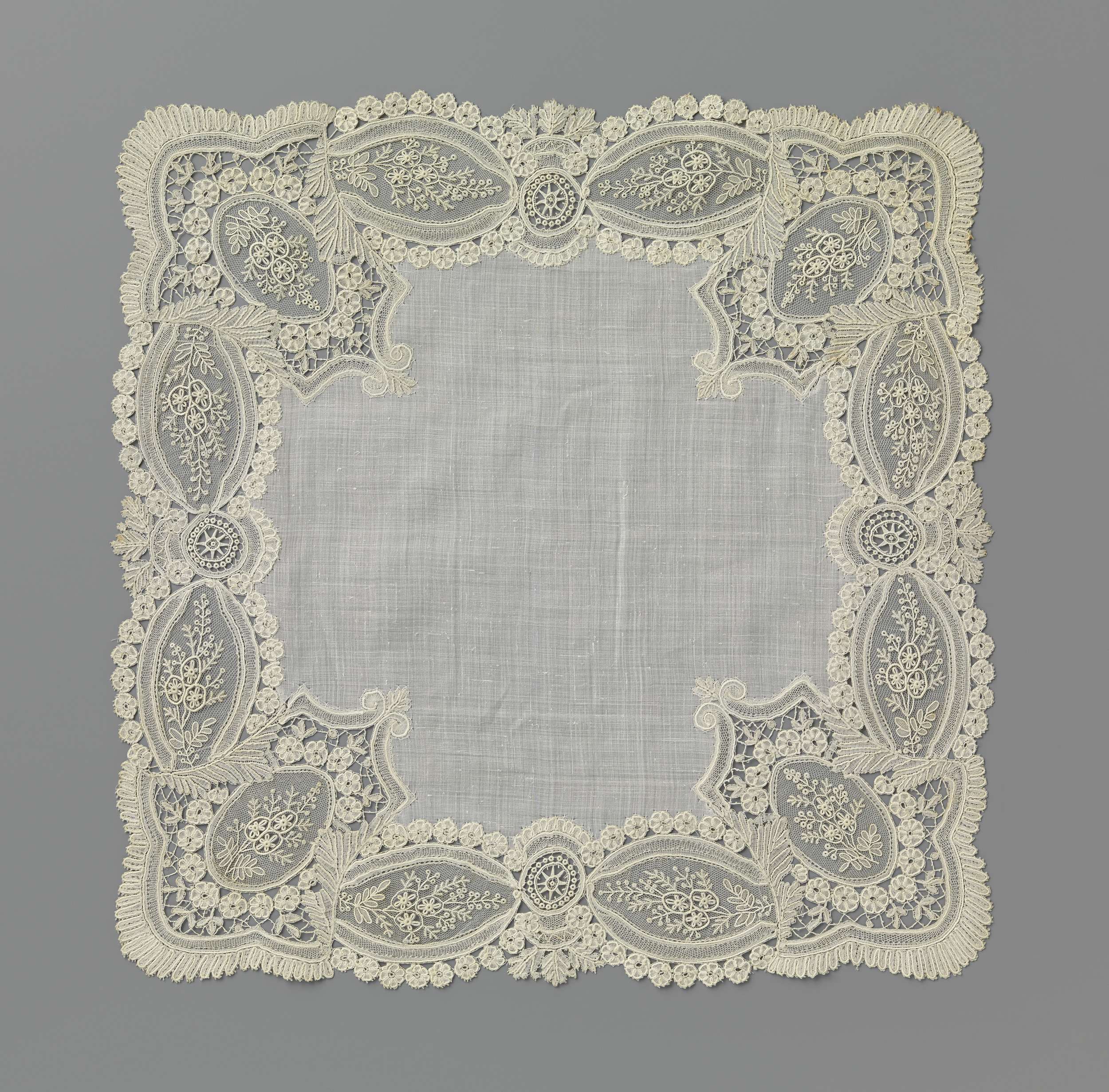 Delicate lace handkerchief by Unknown Artist, c. 1875-1899
