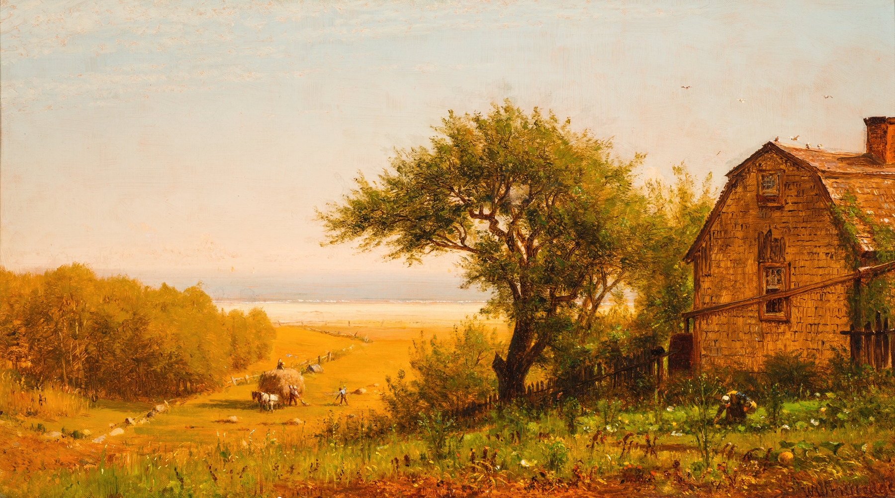 A Home by the Seaside, by Worthington Whittredge, public domain