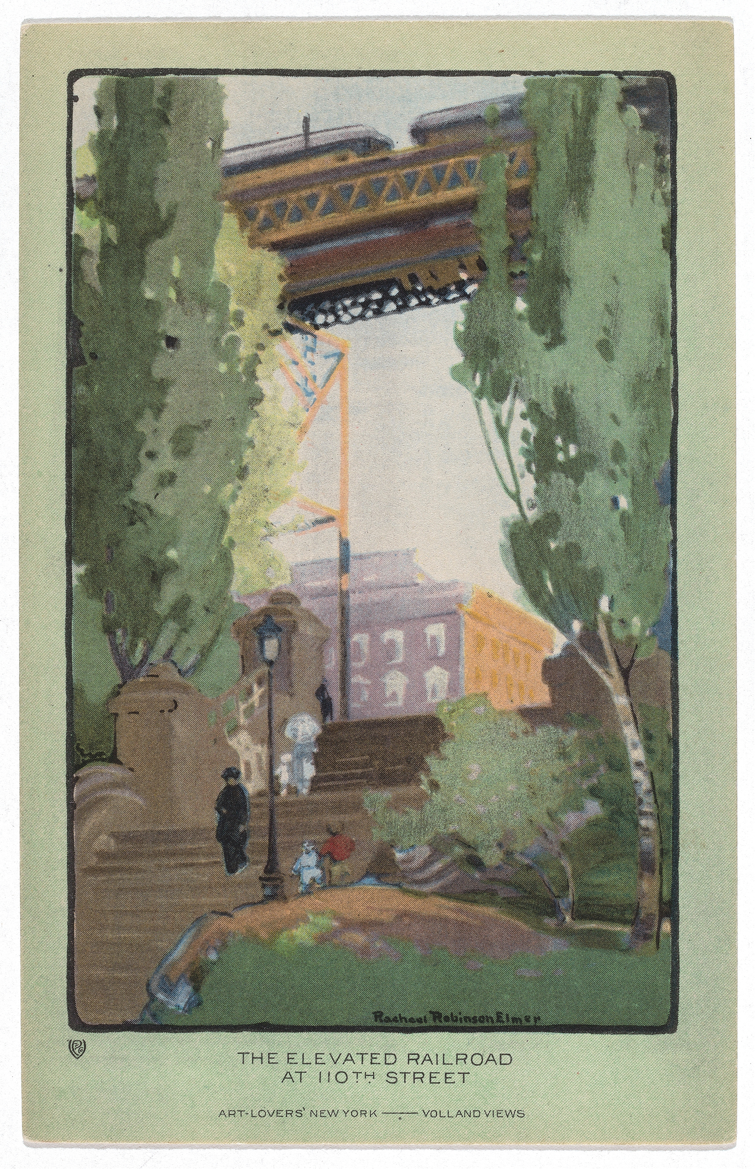 The Elevated Railroad at 110th Street, by Rachael Robinson Elmer, public domain