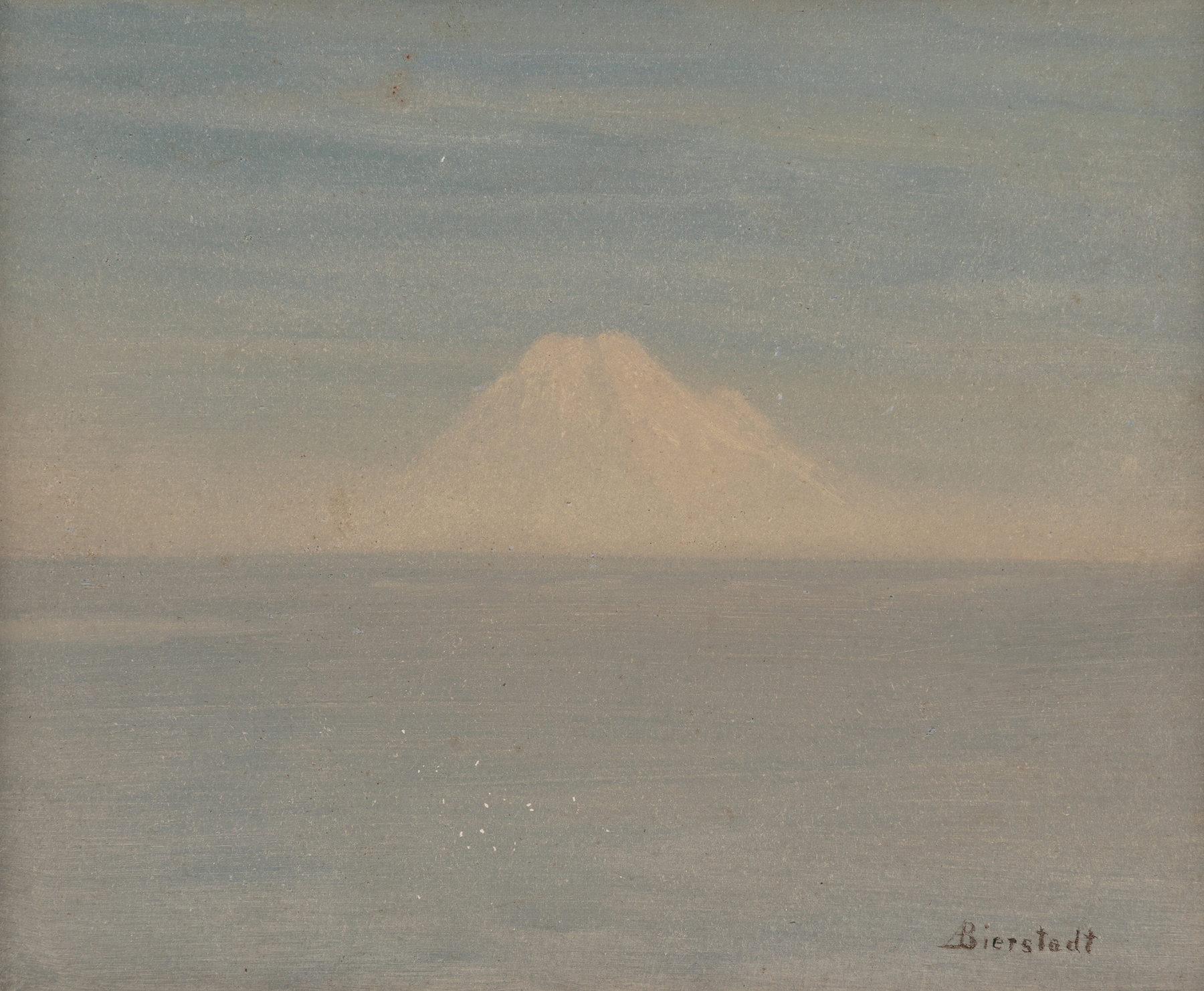 Landscape of Mount Rainier by Albert Bierstadt, oil painting