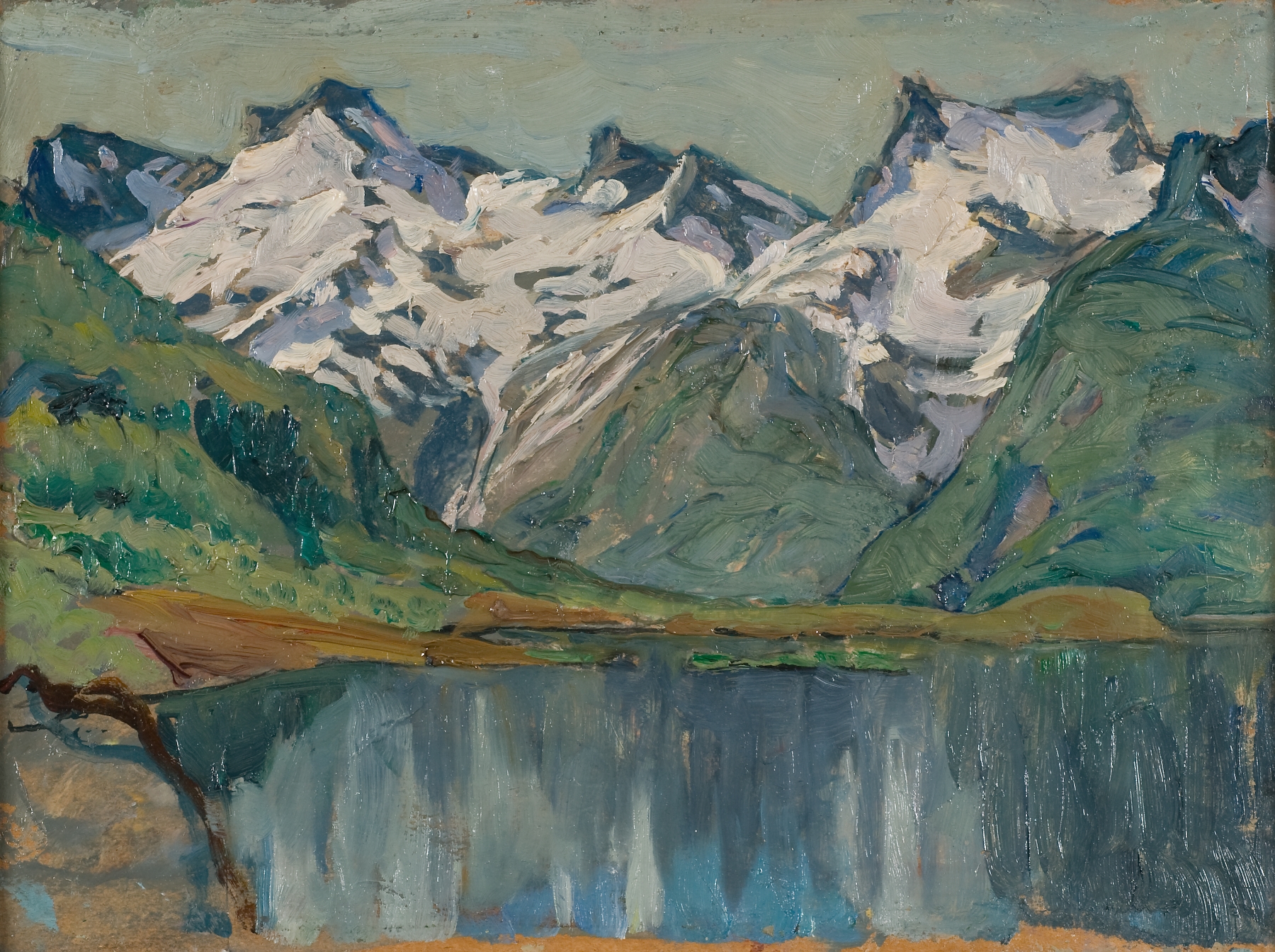 A Mountain Lake. Study from North Norway, by Anna Boberg, public domain