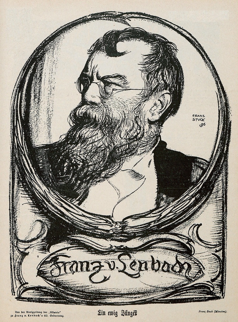 A portrait of Franz von Lenbach by Franz von Stuck.