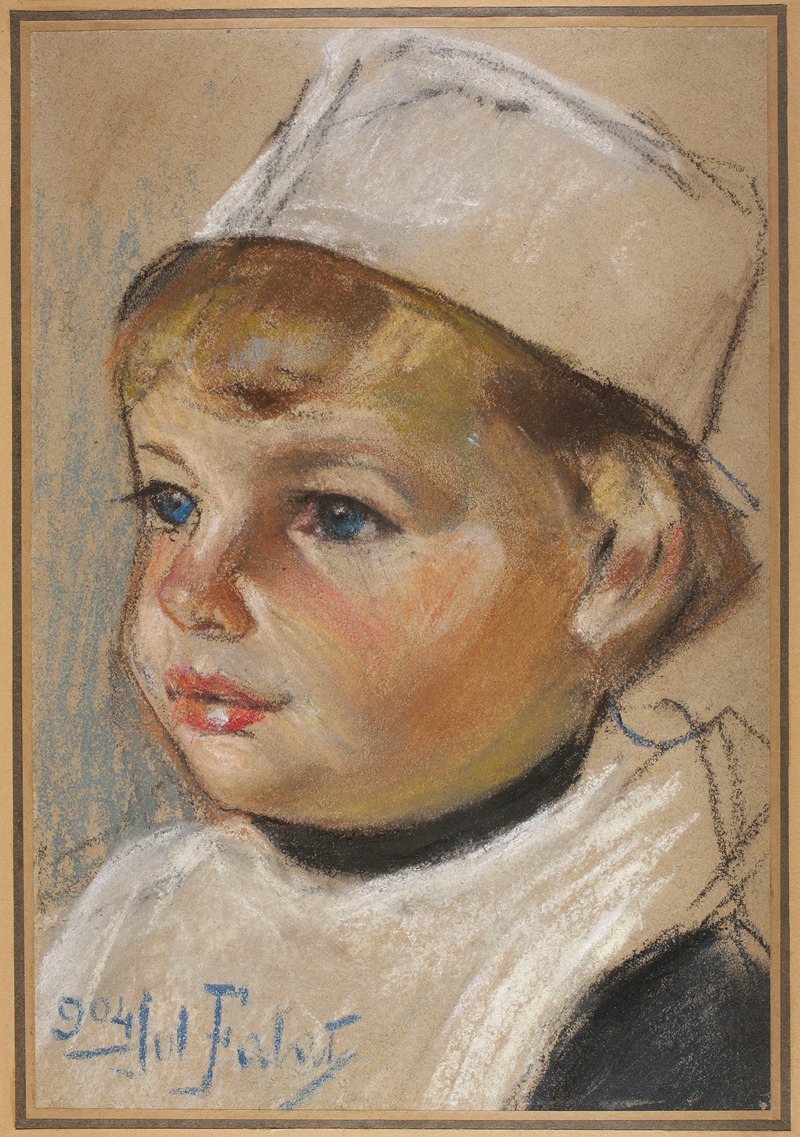 A portrait of a child by Julian Falat.