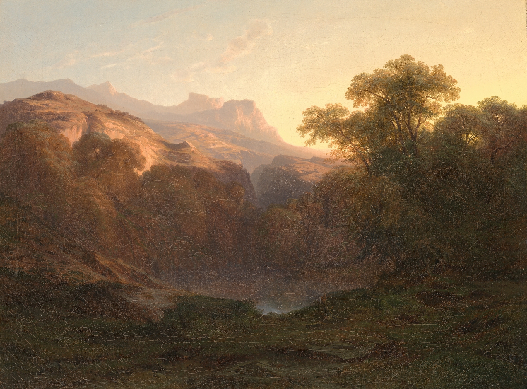 Mountain scenery, by Alexandre Calame, public domain