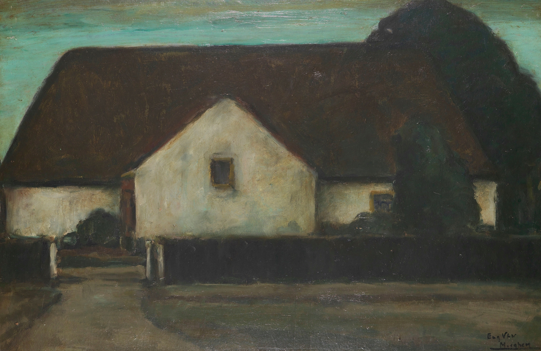 Homestead, by Eugeen Van Mieghem, public domain