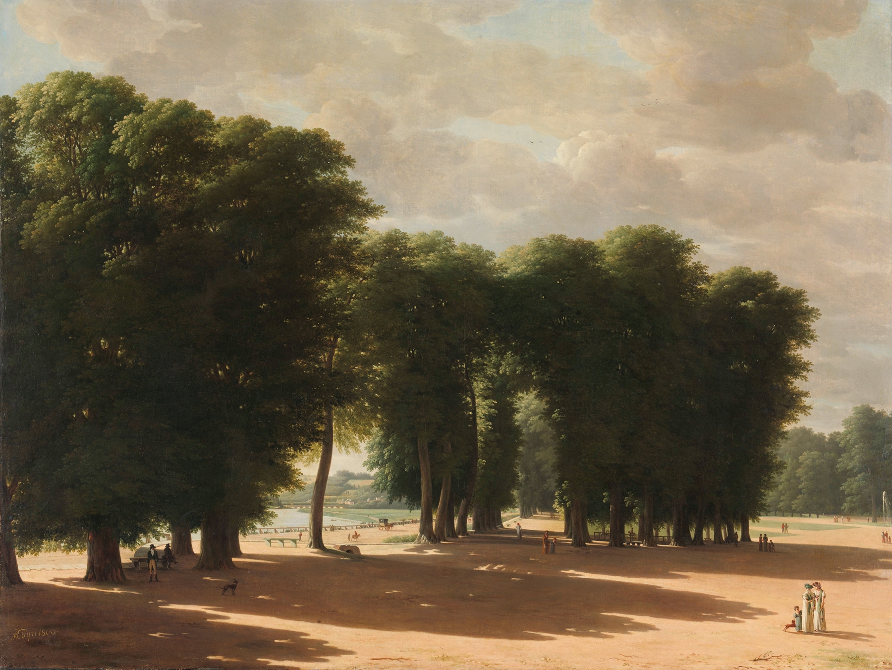 The Entrance to the Park of Saint-Cloud, Paris, oil on canvas by Pieter Rudolph Kleijn
