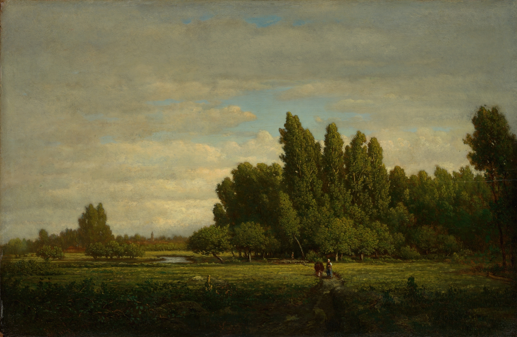 A Meadow Bordered by Trees, by Théodore Rousseau, public domain