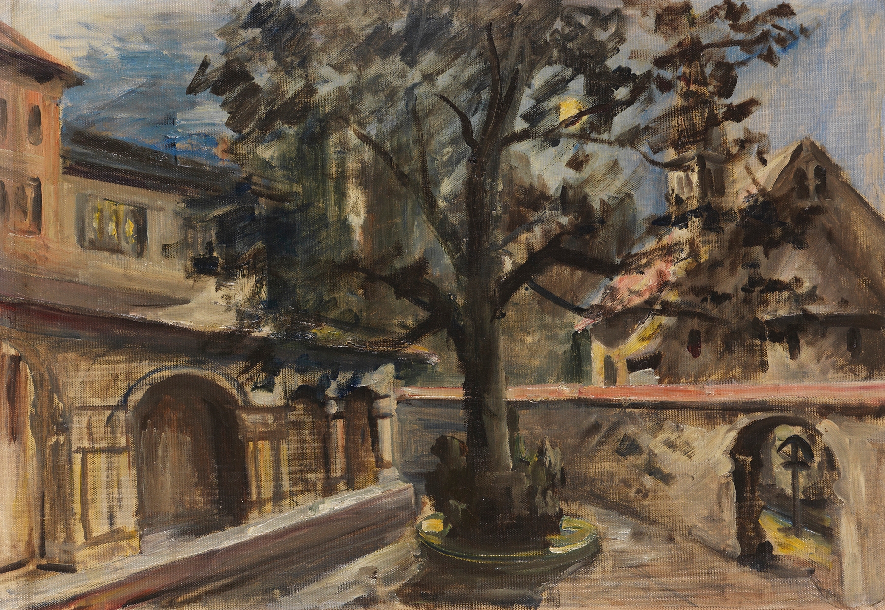 Klostergarten, by Lovis Corinth, public domain