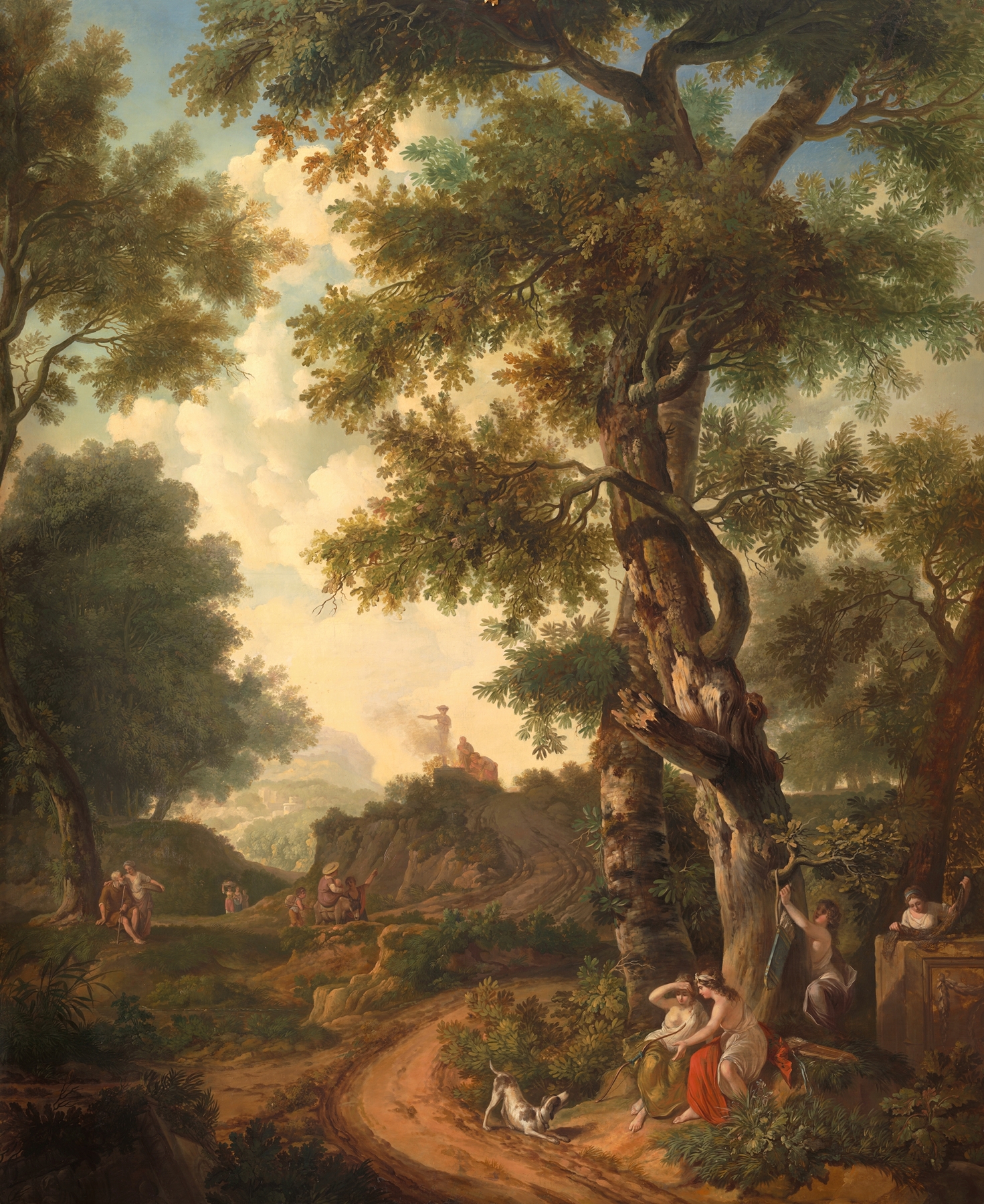 Arcadisch landschap met reizigers, by Jurriaan Andriessen, public domain