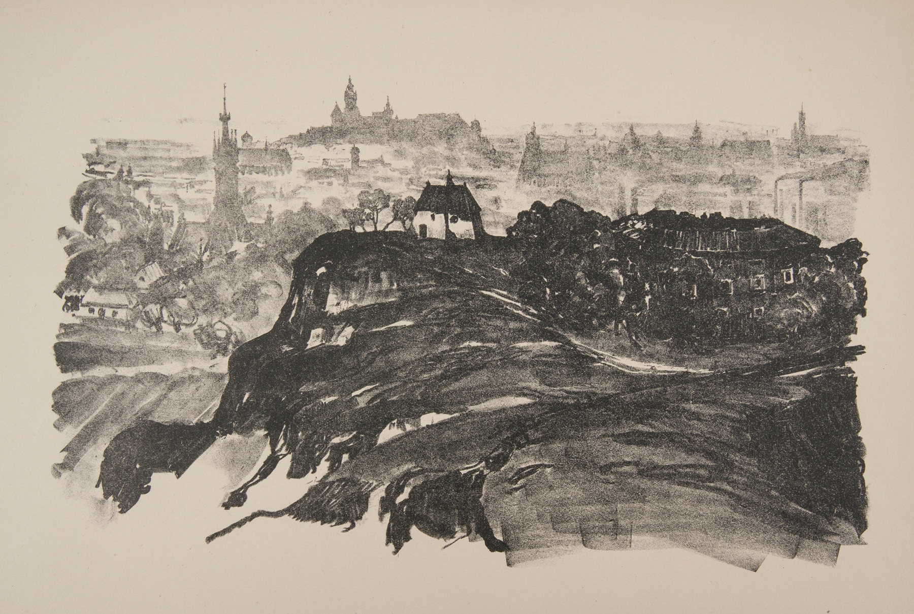 Landscape of Krakow, oil on canvas by Jan Kanty Gumowski
