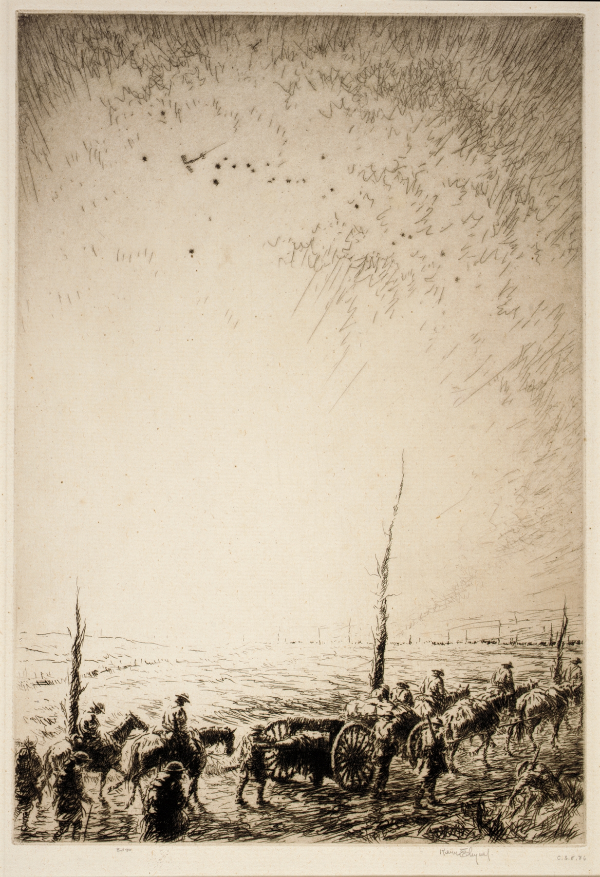 Scout Planes at Dawn, by Kerr Eby, public domain
