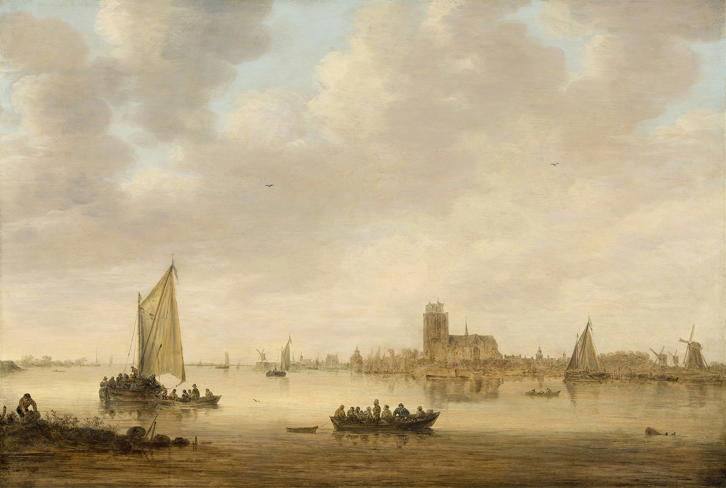 View of Dordrecht from the Dordtse Kil, by Jan van Goyen, public domain
