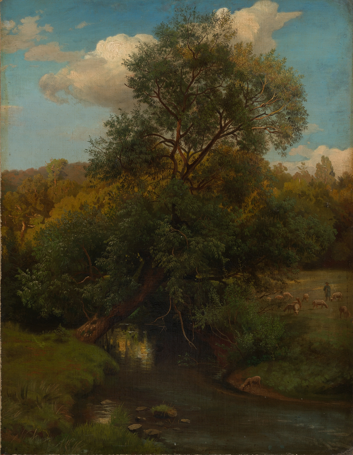 Am Bach, by Johann Wilhelm Schirmer, public domain