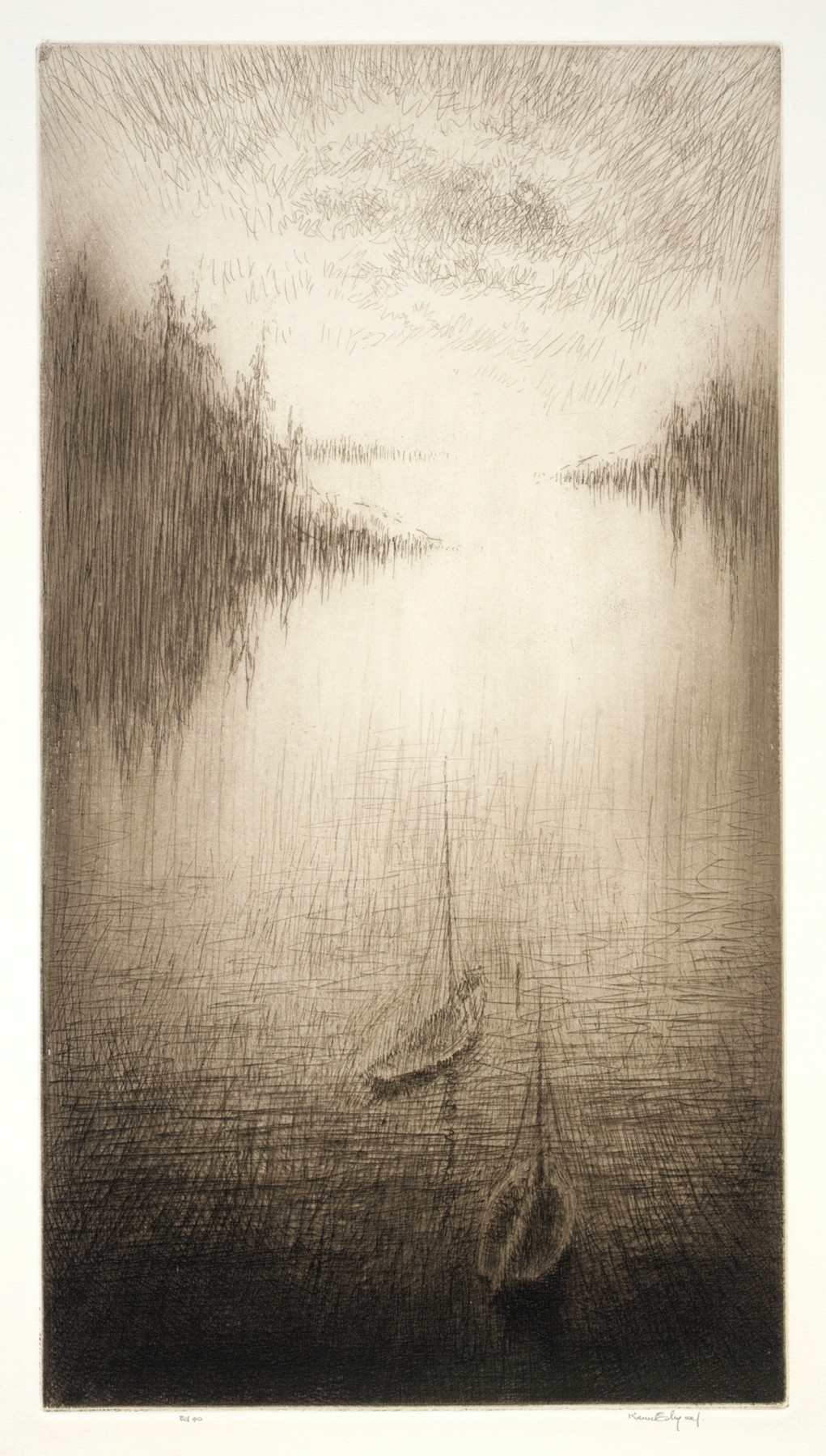 Night, High Island, Maine, by Kerr Eby, public domain