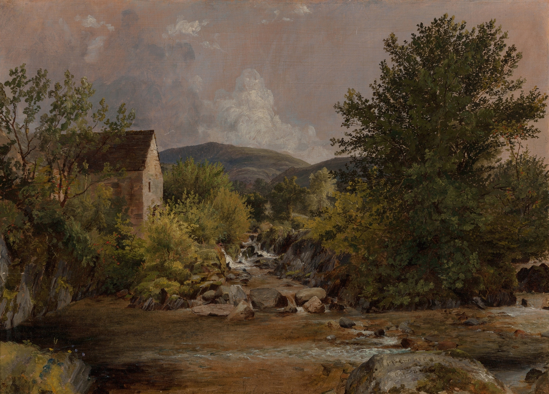 The Old Mill, by Jasper Francis Cropsey, public domain