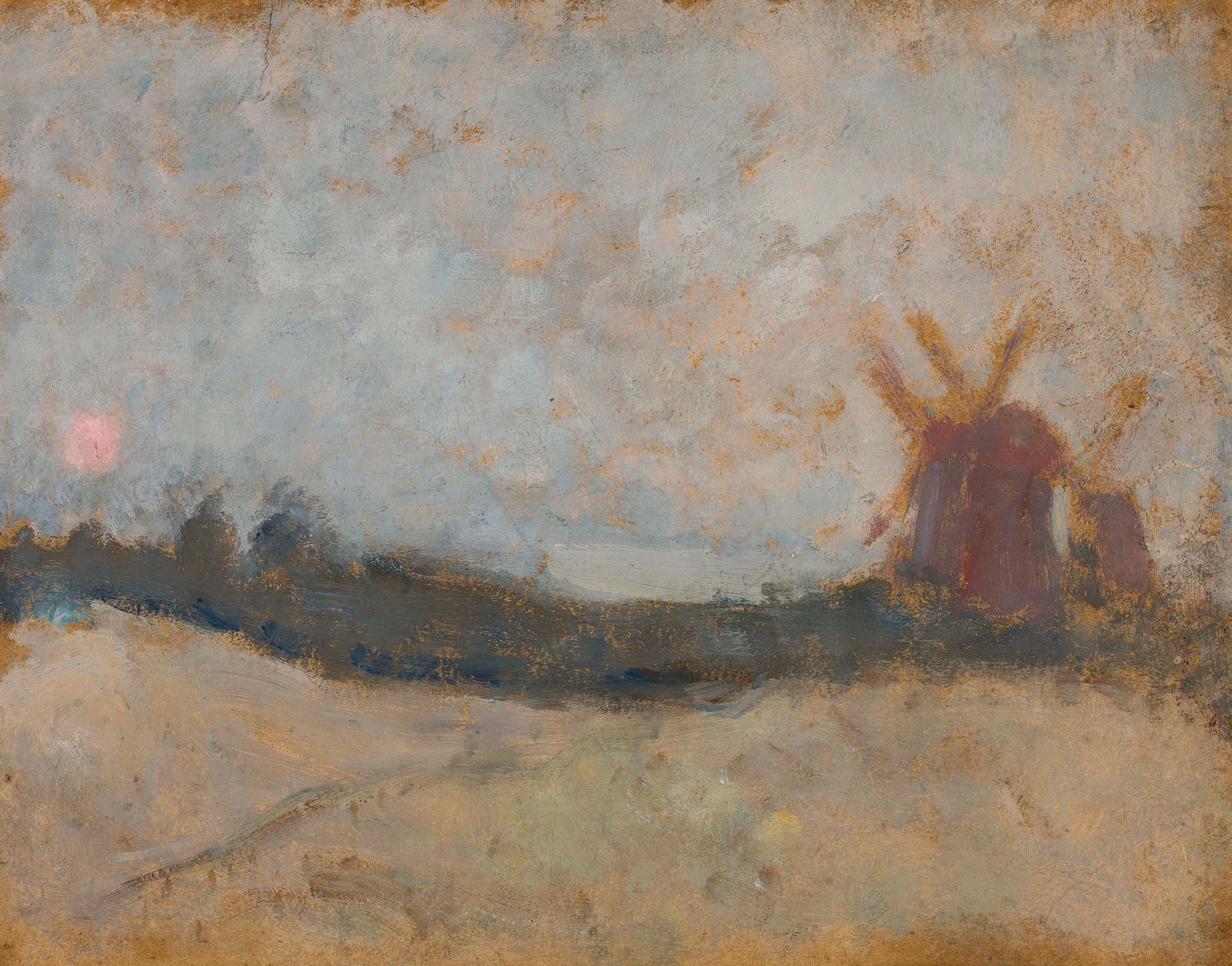 Pejzaż z wiatrakami, by Tadeusz Makowski, public domain