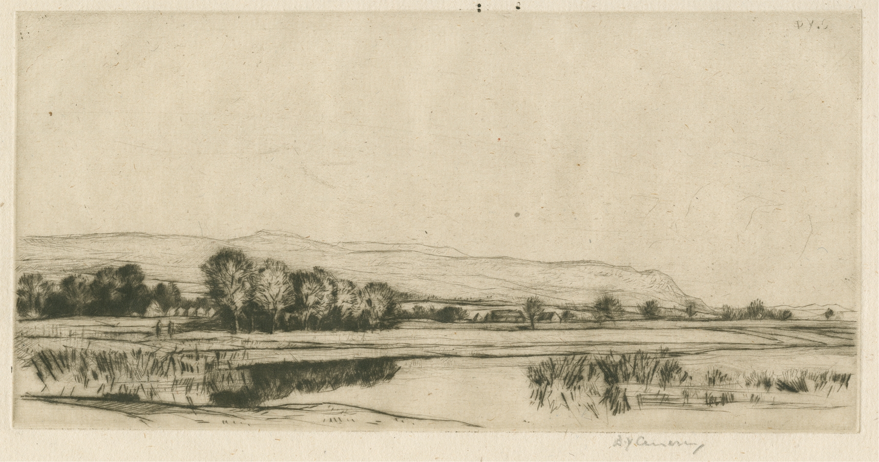 Landscape with light and shadow in The Frews by David Young Cameron, Impressionism
