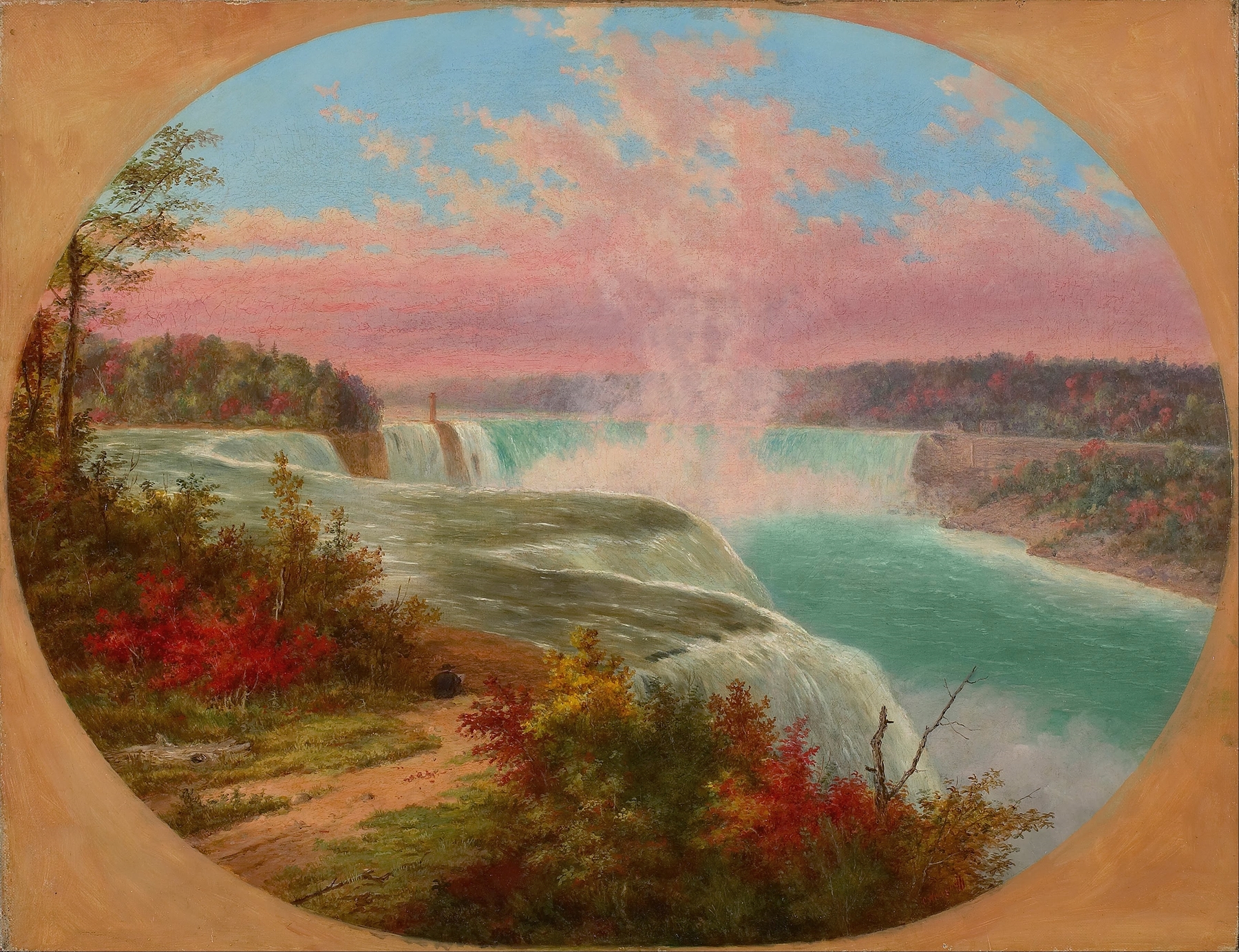 Landscape featuring Niagara Falls, oil painting by Cornelius David Krieghoff