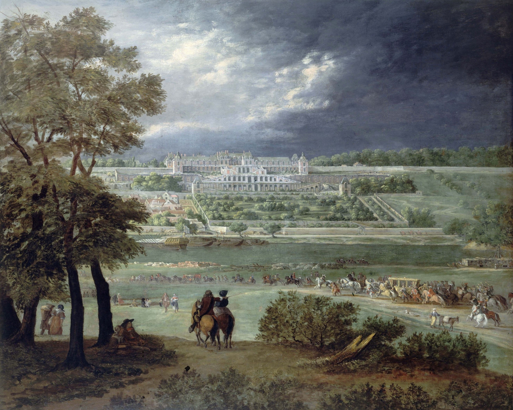 Le Château Neuf de Saint-Germain-en-Laye et les jardins, oil on canvas by Adam Frans van der Meulen