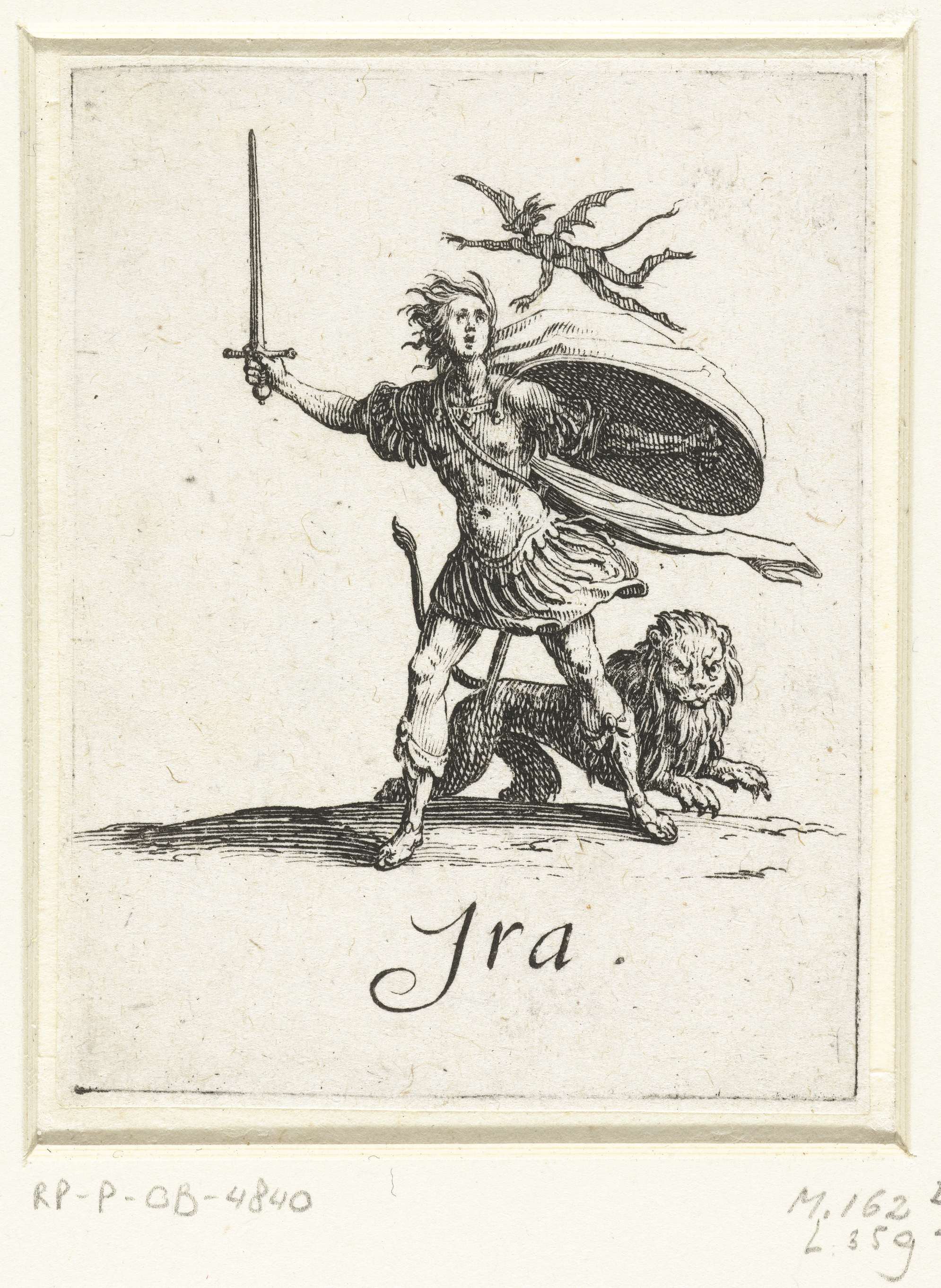 Etching by Jacques Callot depicting swirling figures and chaos