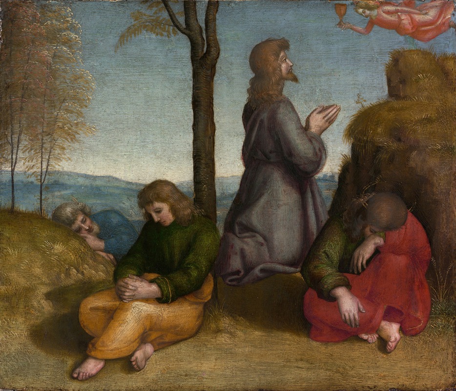 The Agony in the Garden by Raphael depicts a pivotal moment in Christ's life.
