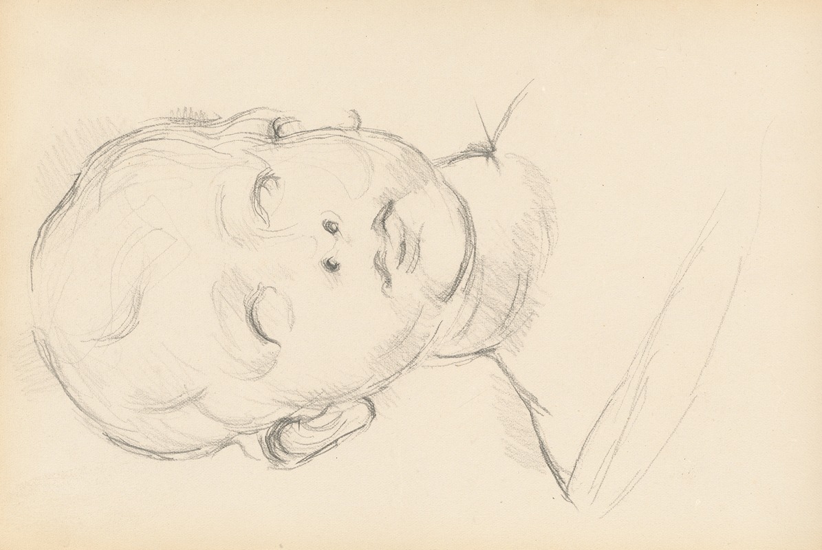 Cézanne's study of a child's bust reflects his unique approach to form and color.