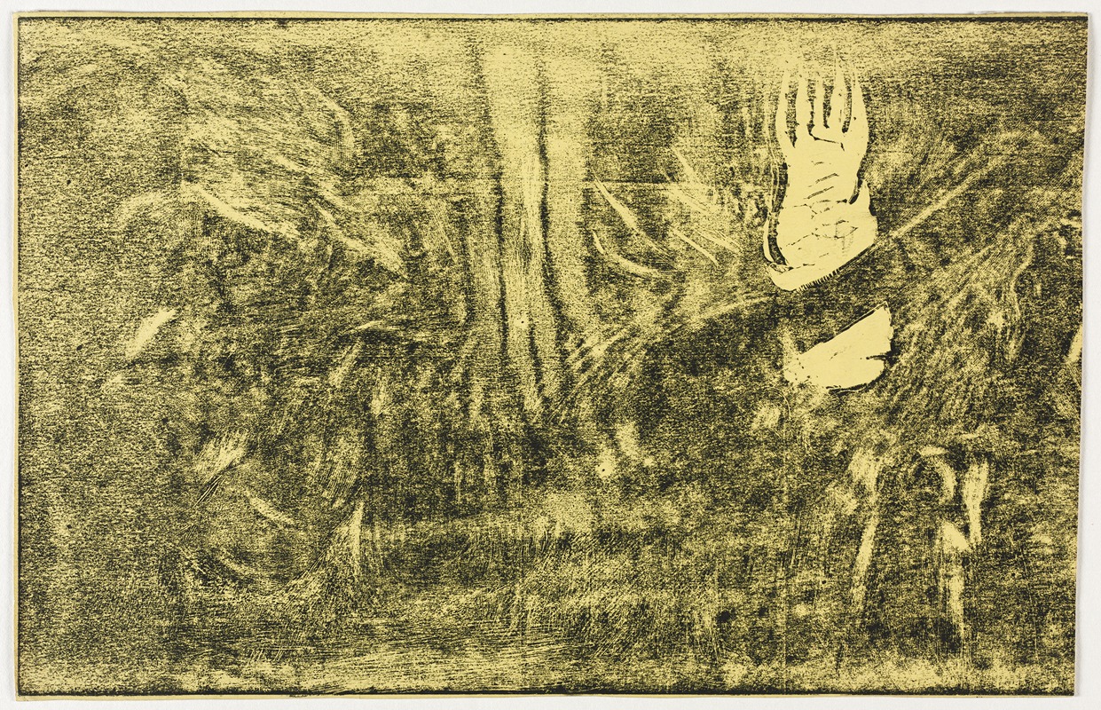 A striking painting by Paul Gauguin depicting a mythical scene.