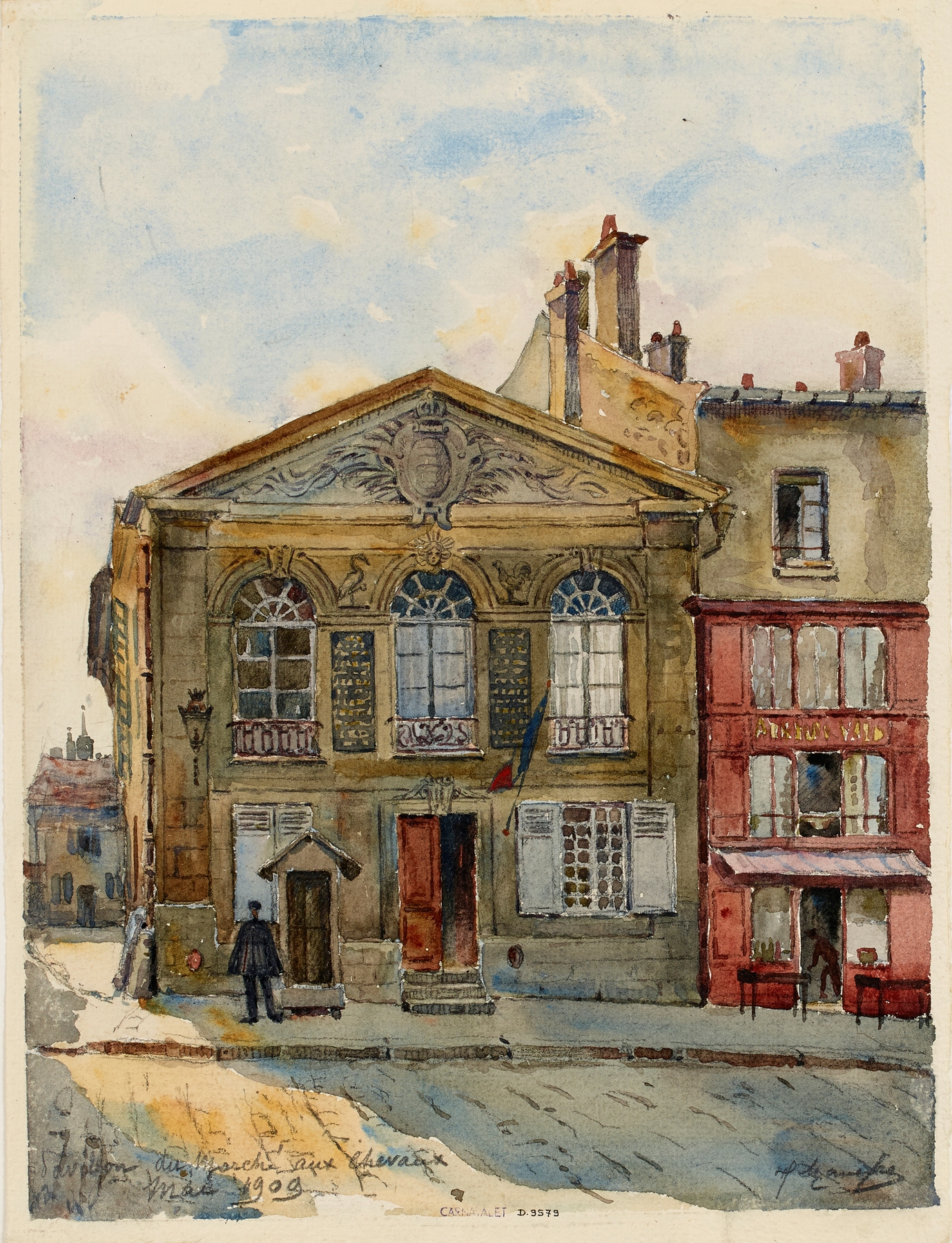 Architecture of Le pavillon de police du Marché aux chevaux by Georges-Henri Manesse, unknown medium.