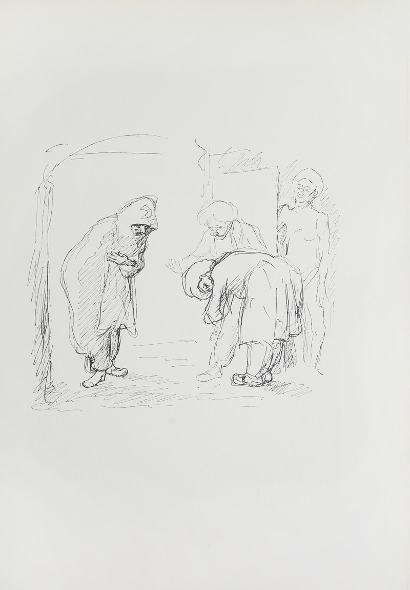 Max Slevogt's painting depicts a scene from the tale of Ali Baba and the Forty Thieves.