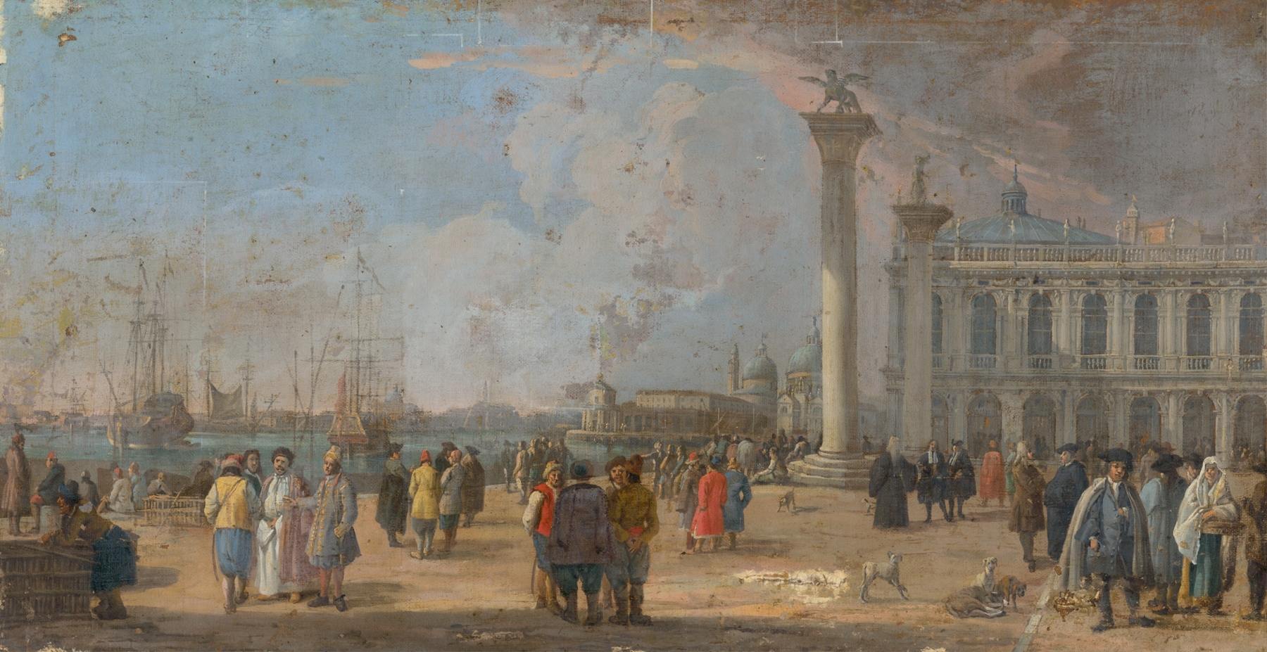 St Mark’s Square in Venice, oil on canvas by Francesco Fidanza
