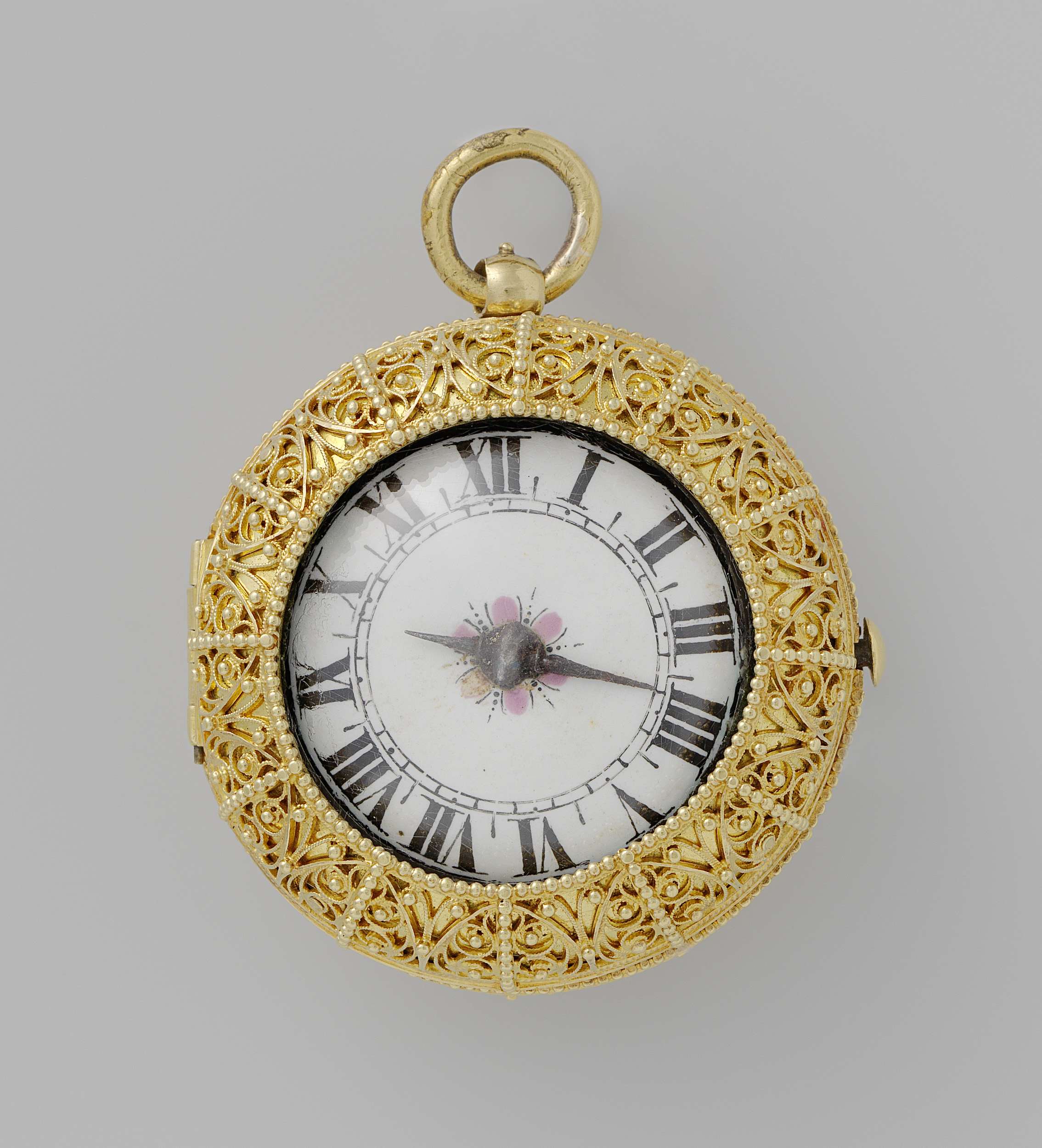 Still life featuring a timepiece, light and shadow play, by Pierre Batard