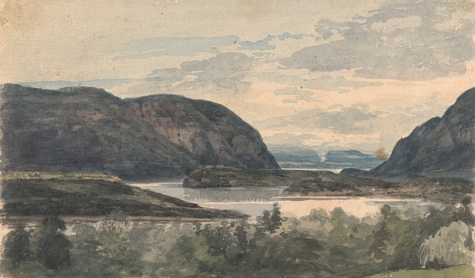 The Hudson From Phillips, by Thomas Sully, public domain
