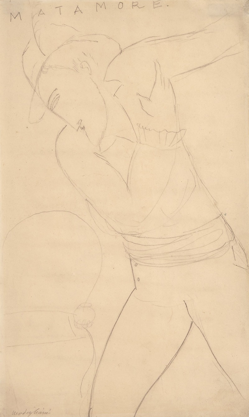 Amedeo Modigliani's 'Matamore' features a distinctive portrait style.