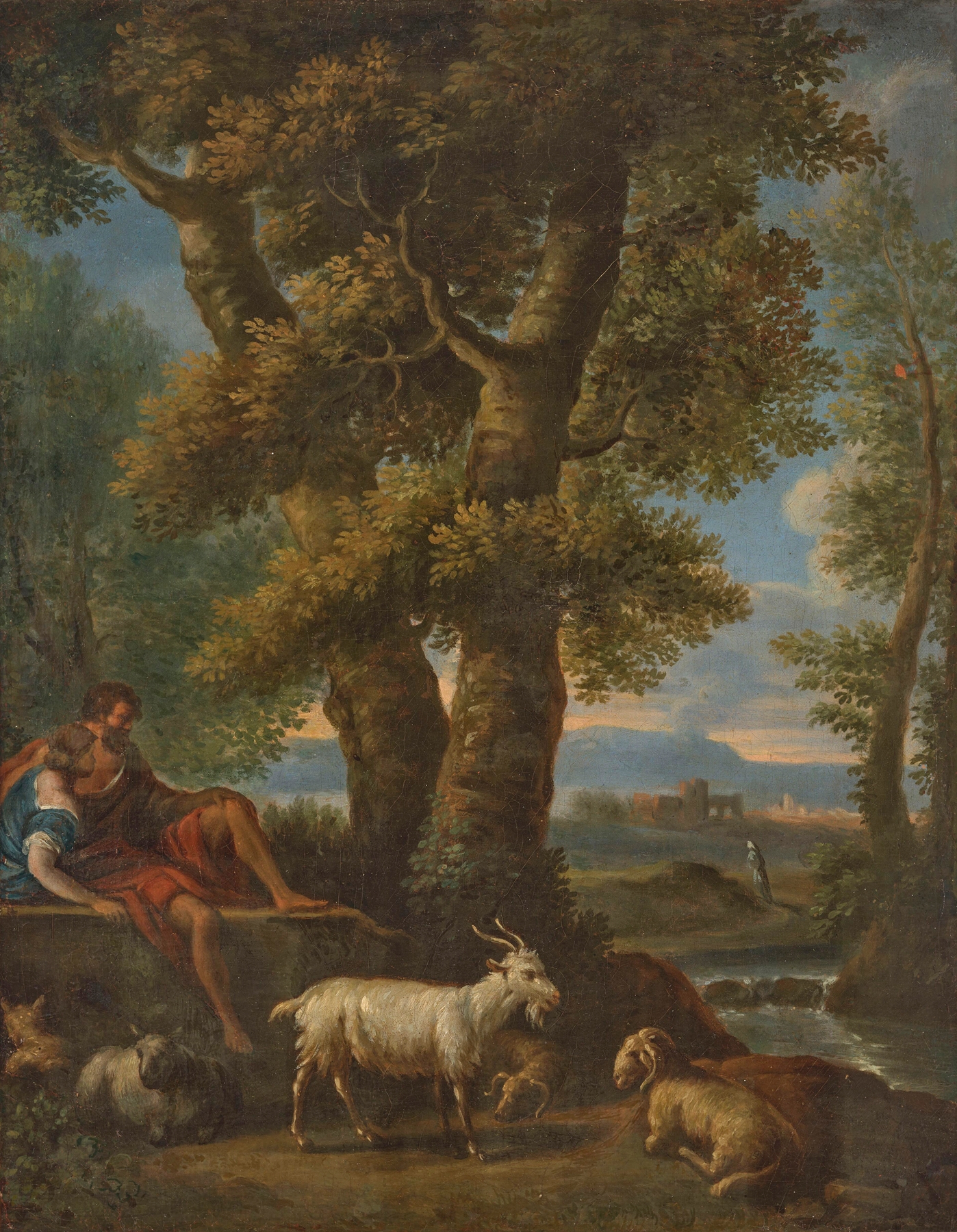 Pastoral Landscape, by Jan Frans Van Bloemen, public domain