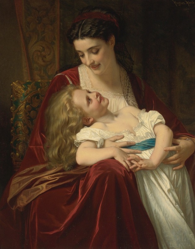 A tender depiction of a mother and child showcasing maternal love.