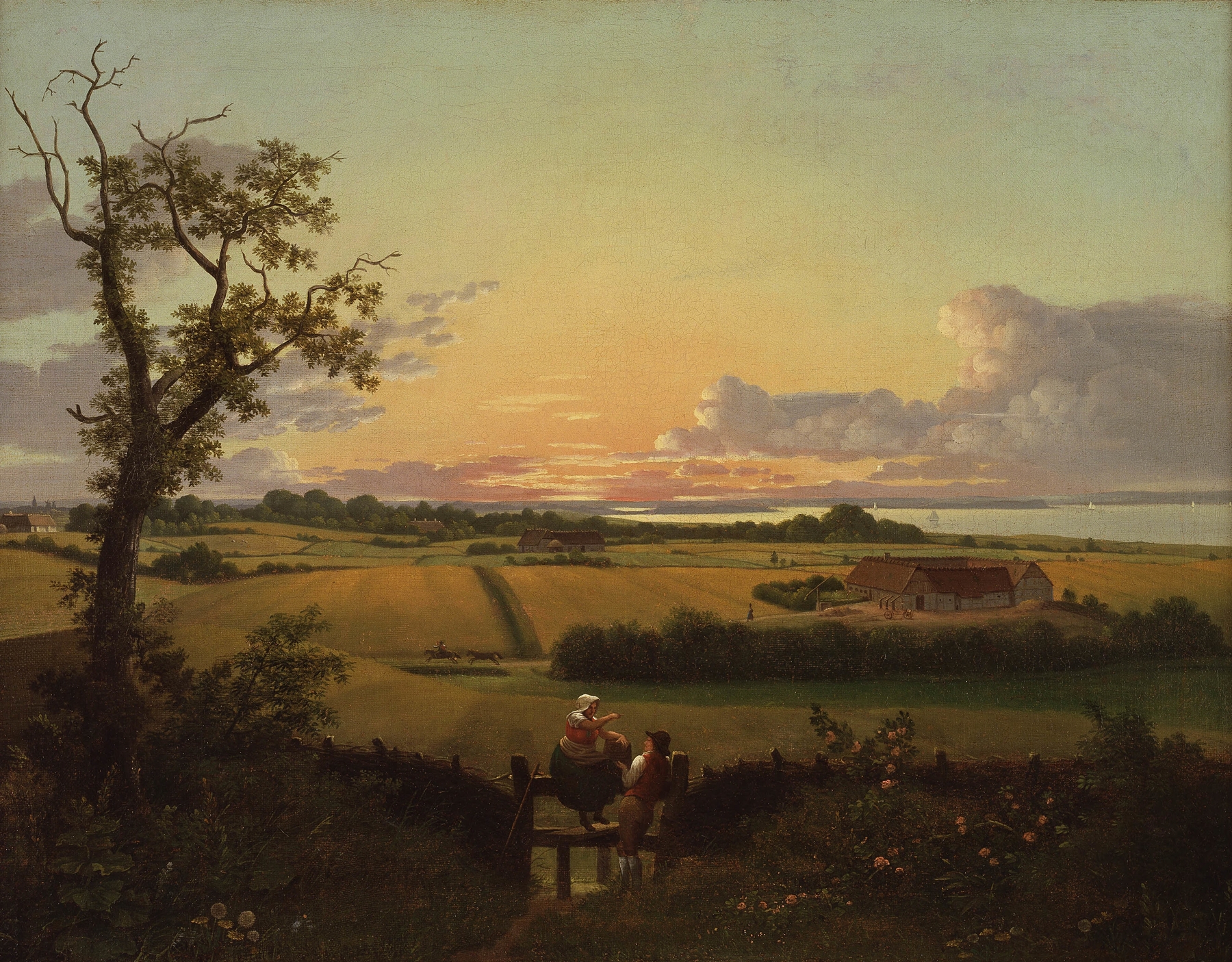 Landscape with a Stile. The Isle of Møn, by Christoffer Wilhelm Eckersberg, public domain
