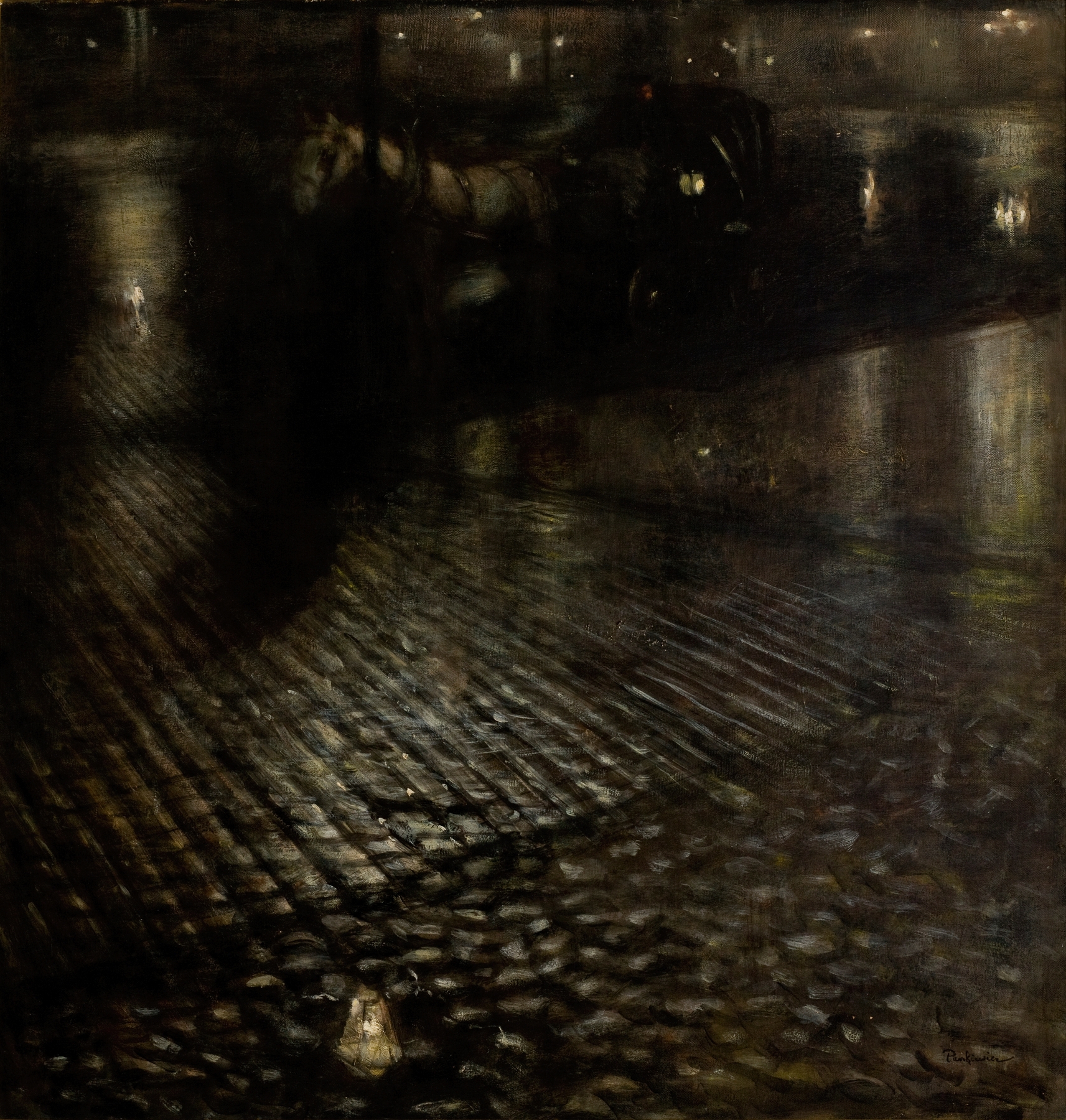 Cab in the Rain, by Józef Pankiewicz, public domain