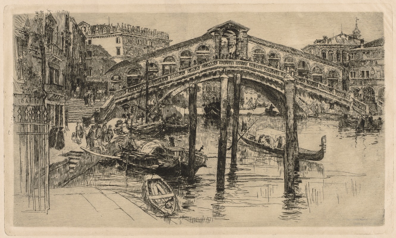 A depiction of the Rialto in Venice by Frank Duveneck.