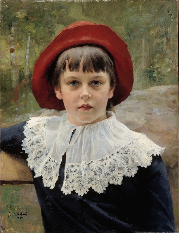 Portrait of the artist's sister, Berta Edelfelt, by Albert Edelfelt.